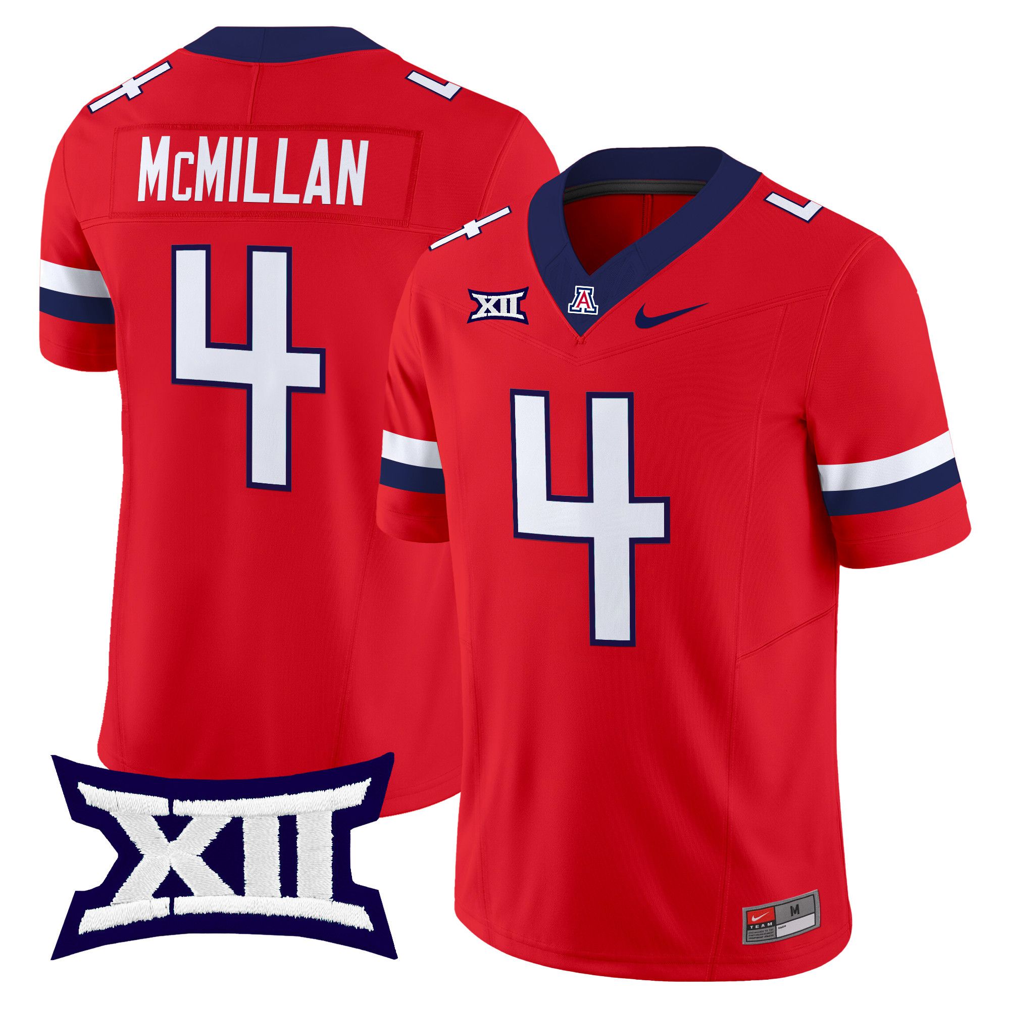 Men Arizona Wildcats #4 Mcmillan Red Nike 2024 Vapor Limited NCAA Jersey style 1